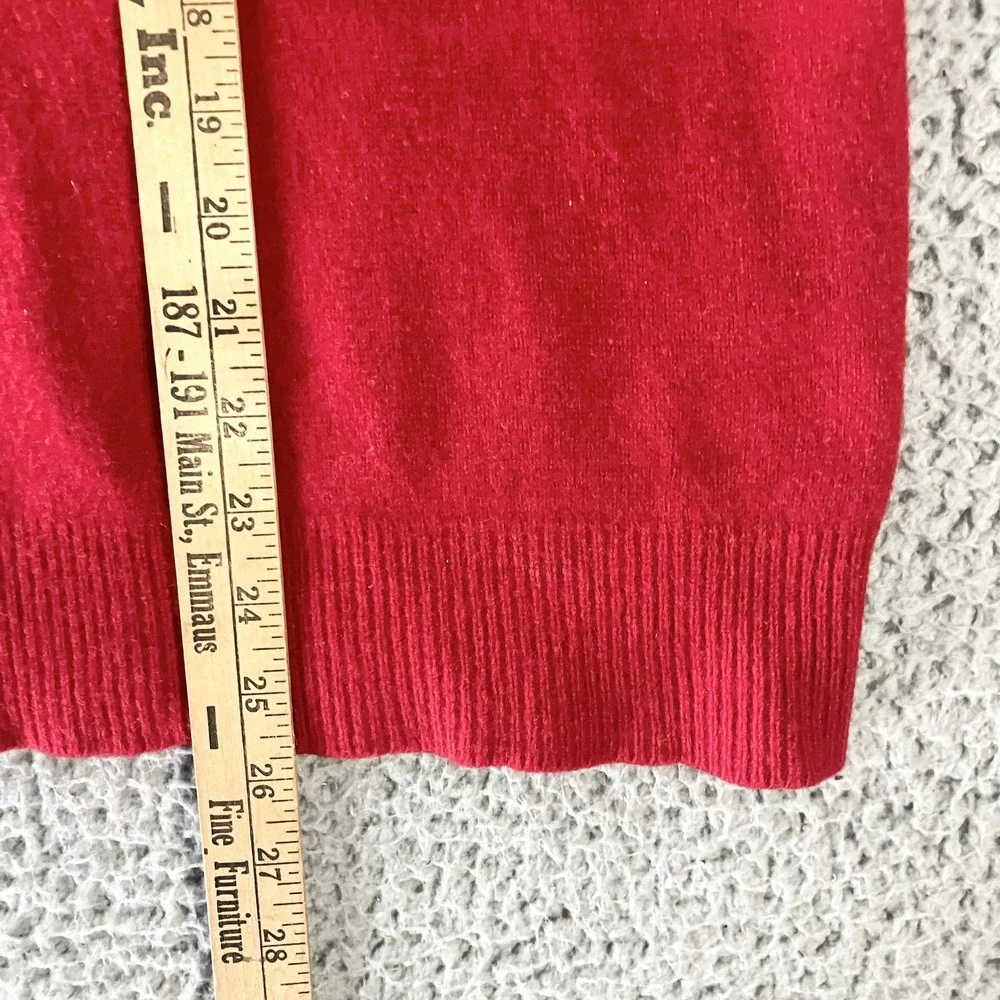 Polo Ralph Lauren Sweater Mens XXL Red 100% Lambswool V Neck‎ Pullover